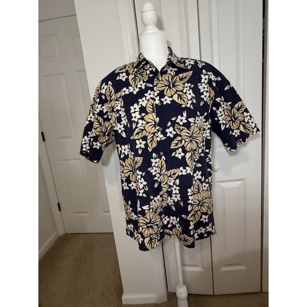 Pierre Cardin Vintage Men's Floral Hawaiian Holiday Cotton Button Shirt XL